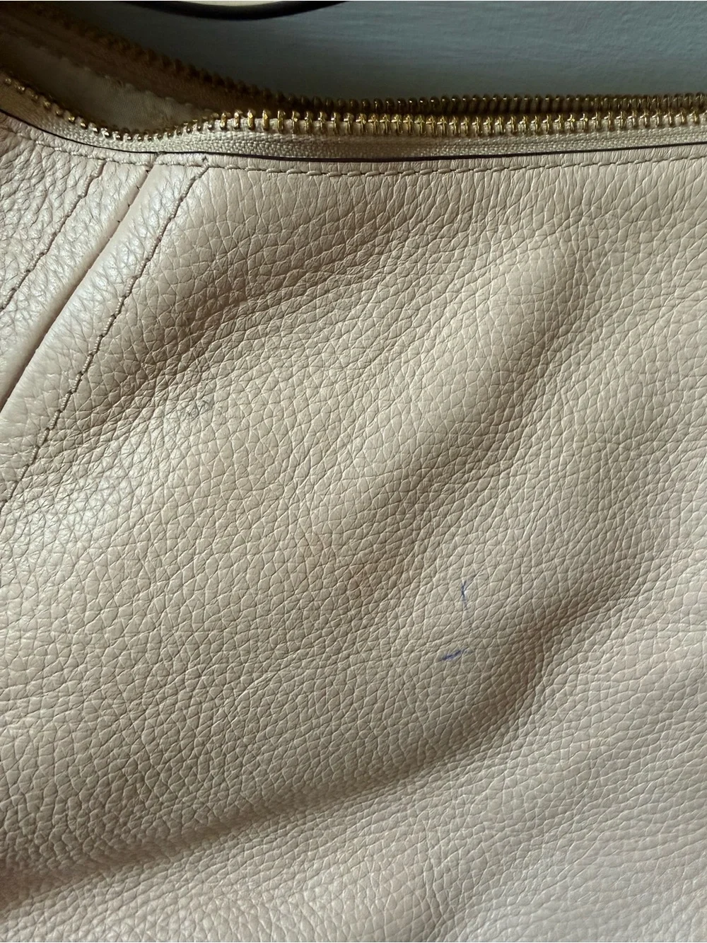 Michael Kors Soft Blush Pebbled Leather Shoulder Bag with Charm
